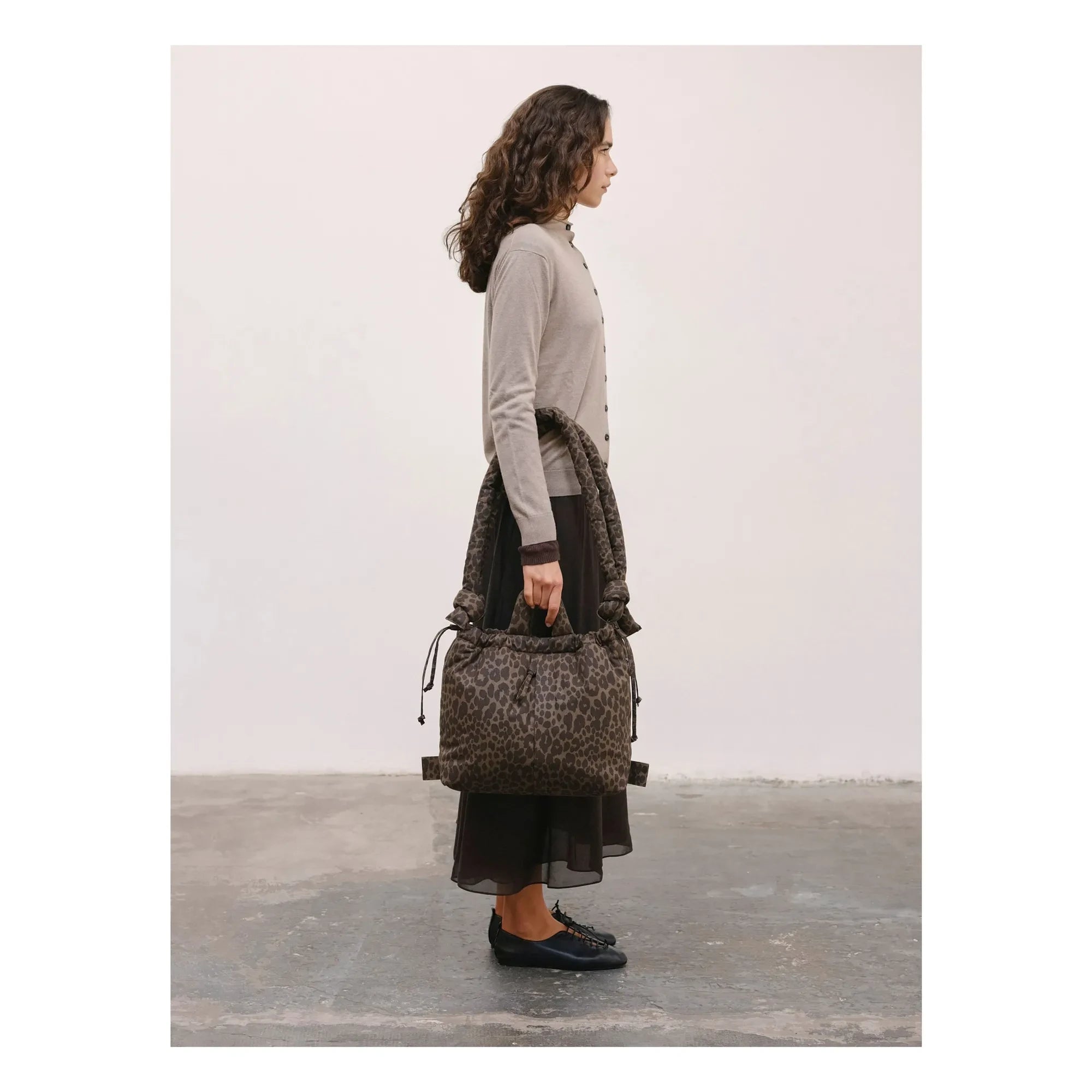 Olend - Ona Soft Leopar Çanta | Kahverengi