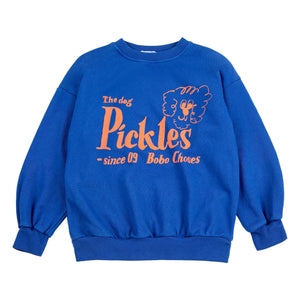 Bobo Choses - The Dog Pickles Organic Cotton Sweatshirt | Royal Blue