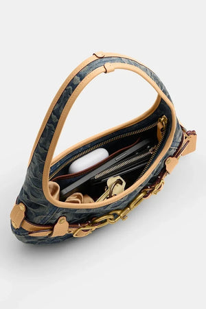 Coach Belted Ergo Shoulder Bag 26 denim kadın hobo çanta