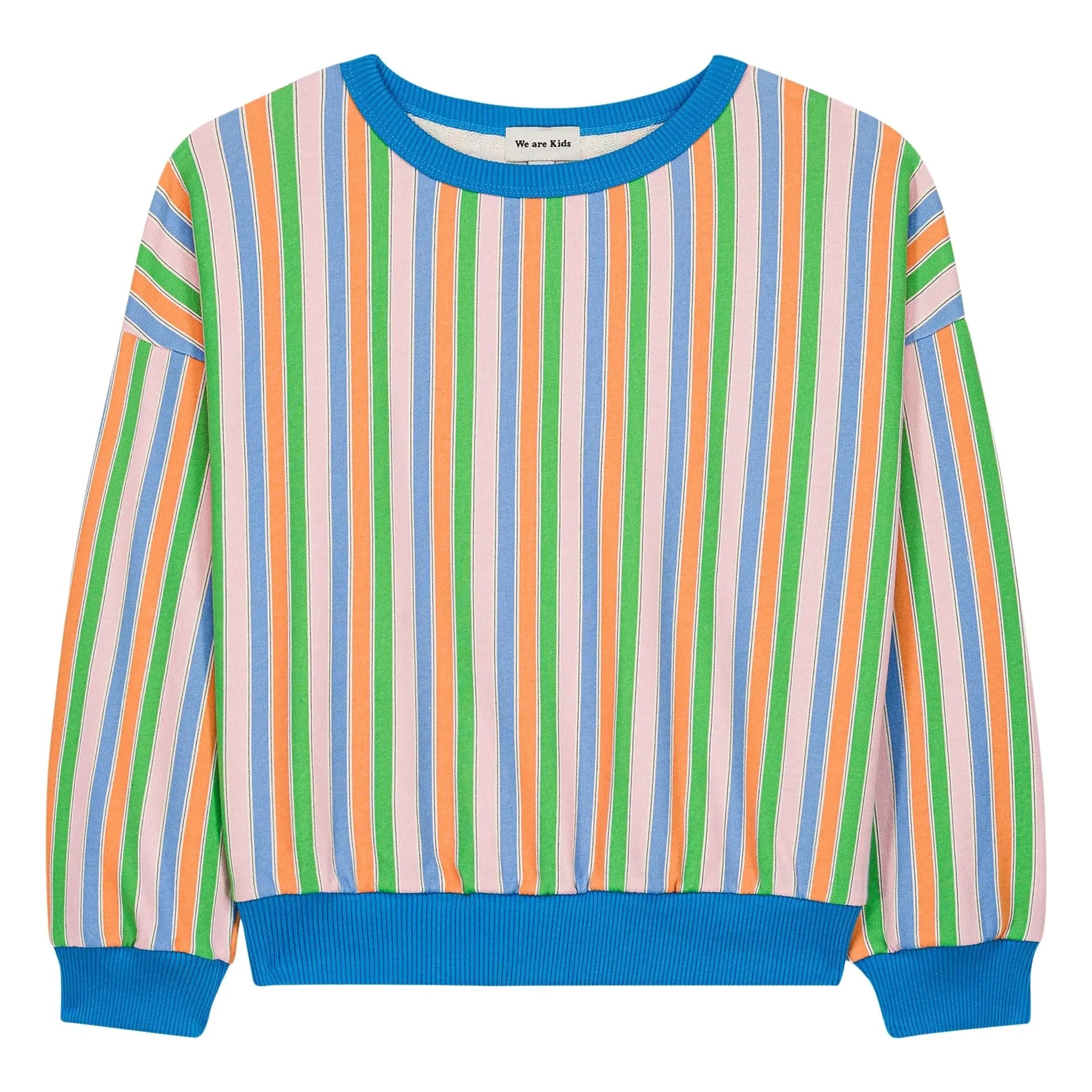We Are Kids – Tony gestreiftes Bio-Baumwoll-Sweatshirt | Blau