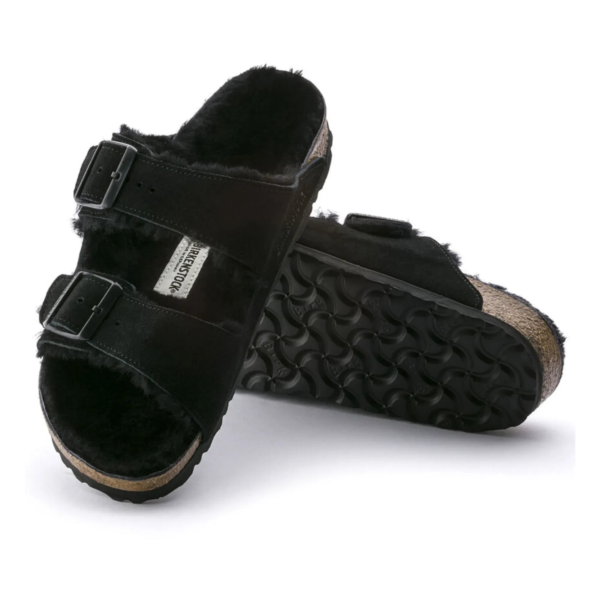 BIRKENSTOCK - Shearling Arizona Sandalen - Erwachsenenkollektion | Schwarz
