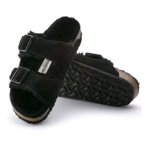 BIRKENSTOCK - Shearling Arizona Sandalen - Erwachsenenkollektion | Schwarz