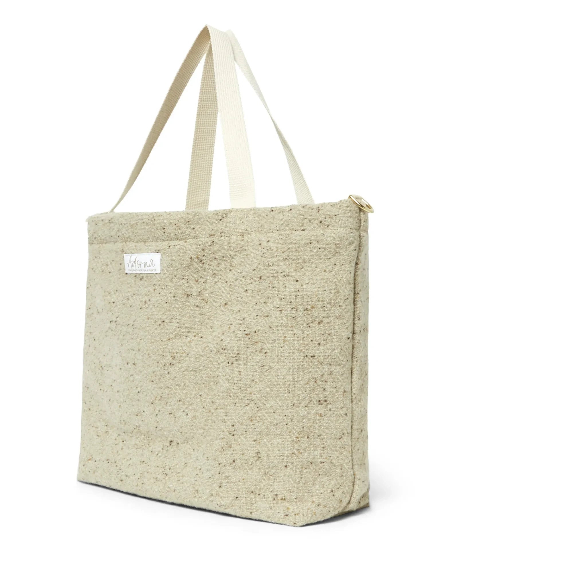 Adorna – Tote Bag aus Wolle und Leinen | Heather Beige