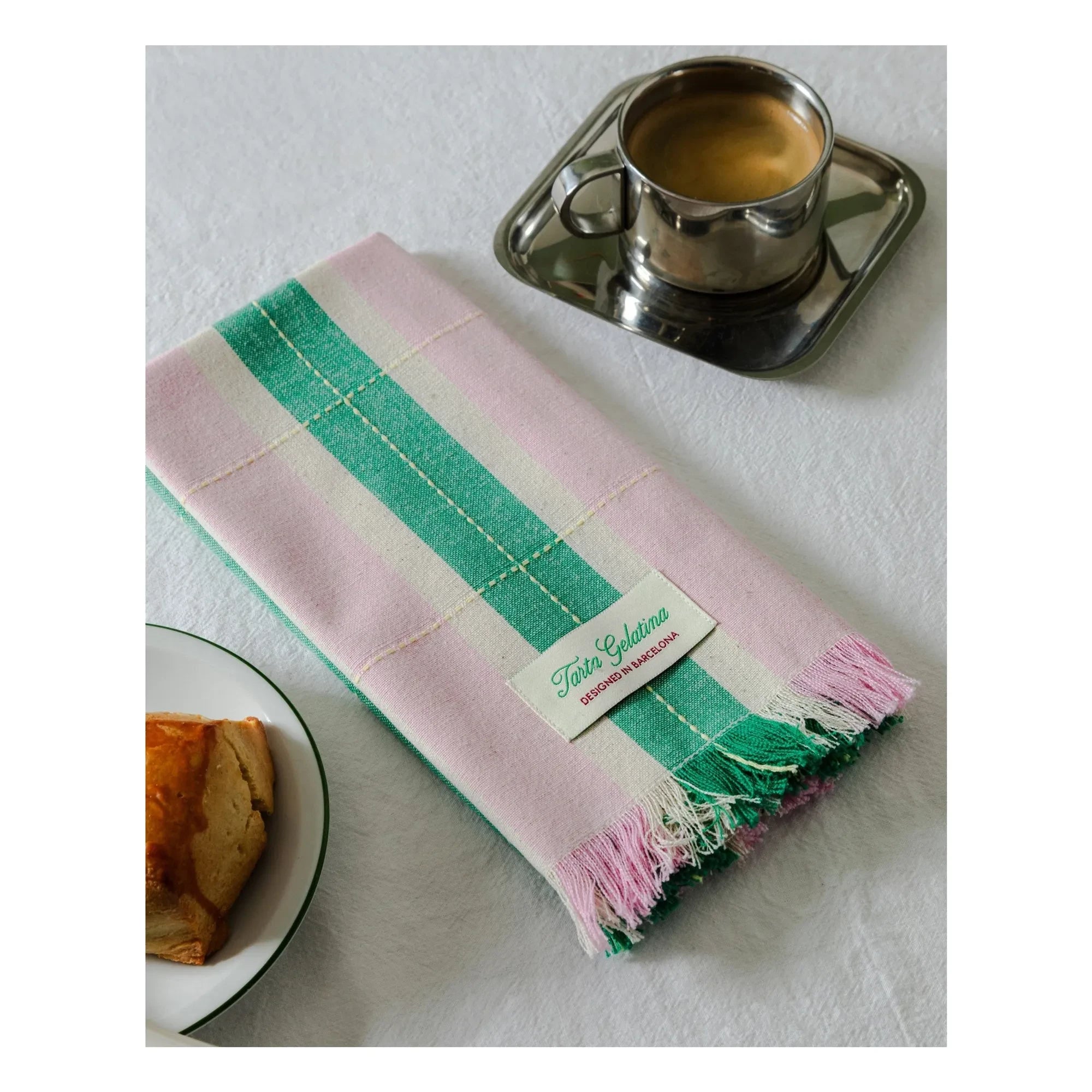 Tarta Gelatina – Bio-Baumwollservietten – 2er-Set | Grün