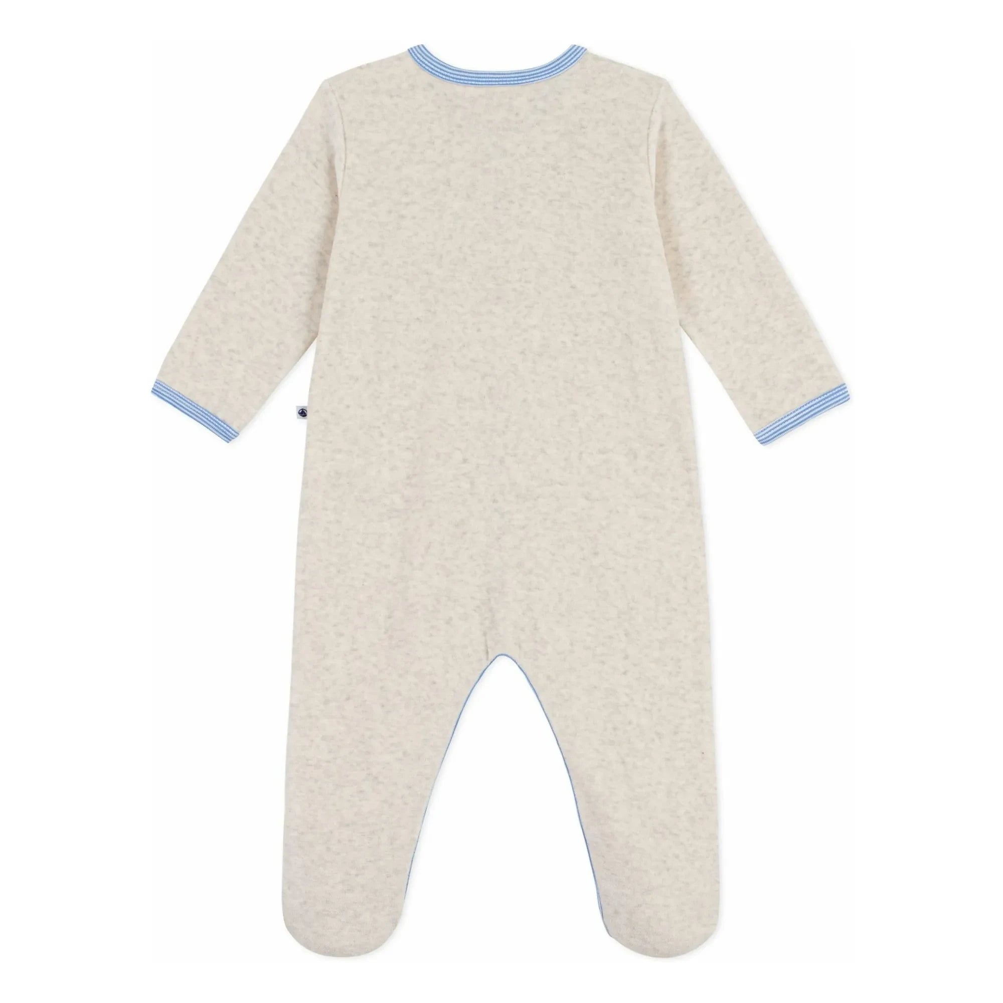 Petit Bateau – Schlafanzug „Amour“ aus Bio-Baumwolle | Heather Beige