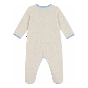Petit Bateau – Schlafanzug „Amour“ aus Bio-Baumwolle | Heather Beige