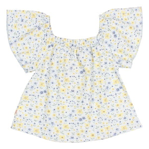 Búho - Bluse aus Batist mit Blumenmuster | Hellblau