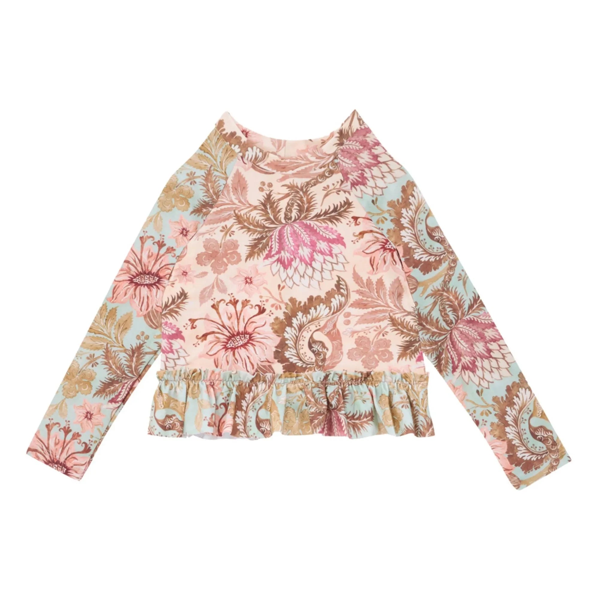 Zimmermann - Daylight Bain Fleuri Tişört | Soluk Pembe