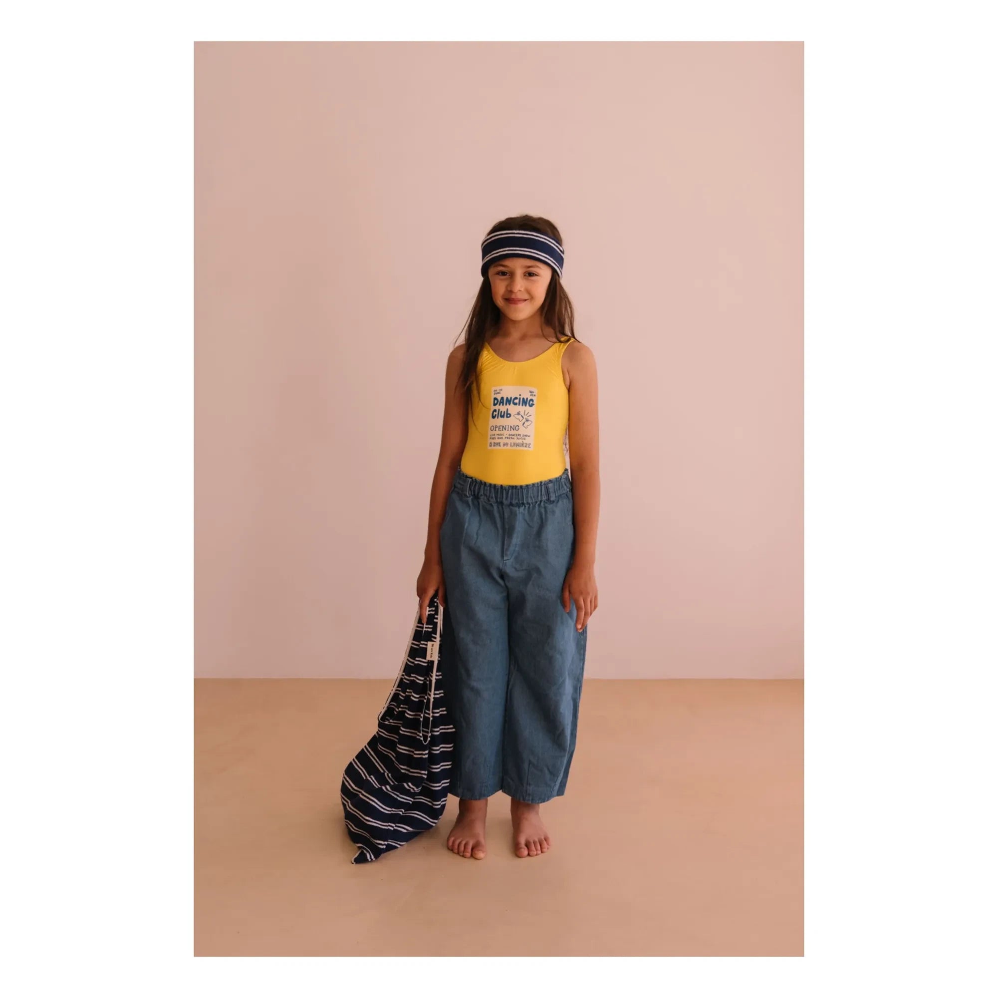 We Are Kids - Bjorn Striped Headband Organic Cotton Towel Fabric | Navy Blue
