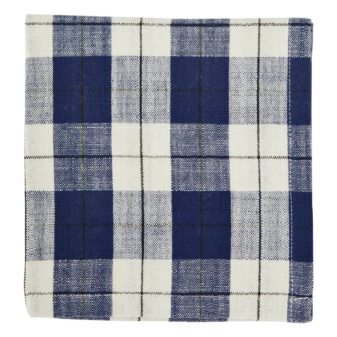 Madam Stoltz - Cotton Checkered Towel | Blue