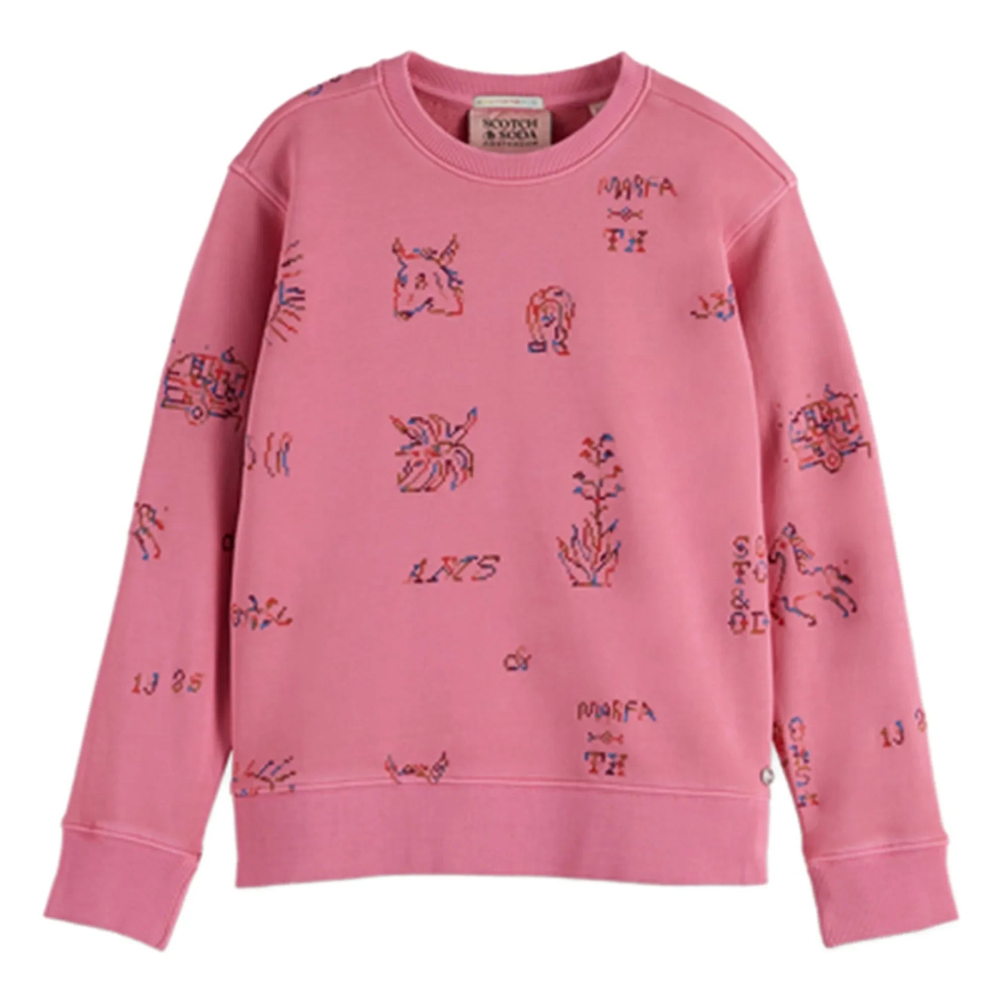Scotch & Soda - Nakışlı Sweatshirt Atları | Pembe