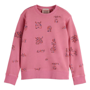 Scotch & Soda - Nakışlı Sweatshirt Atları | Pembe