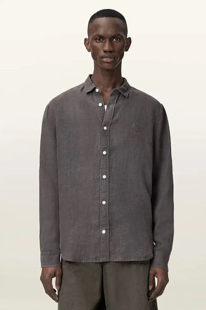 AllSaints erkek keten gömlek LOOM