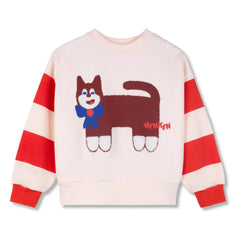 Wynken - Pamuk Organik Cat Sweatshirt | Ekru
