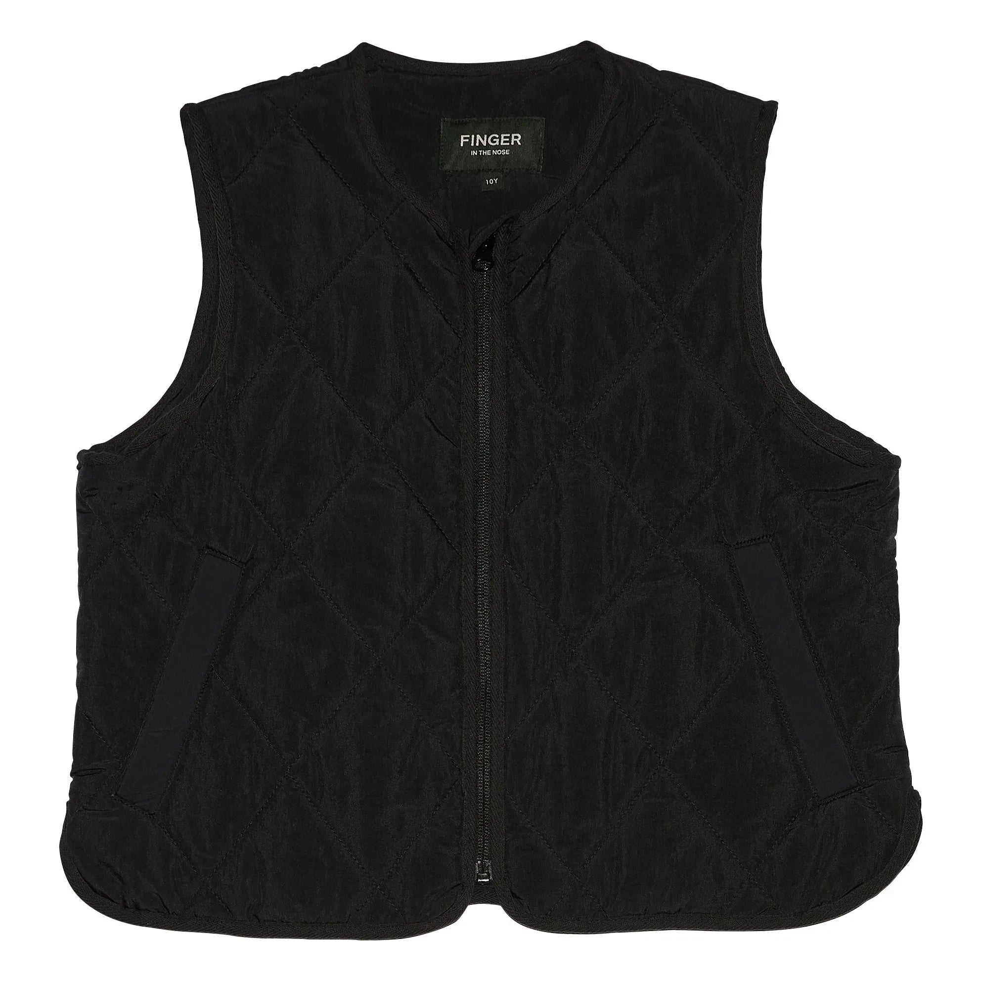 Finger in the nose - Tara Piped Sleeveless Jacket | Black