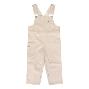 Sticky Lemon - Striped Lemon Salopet | White