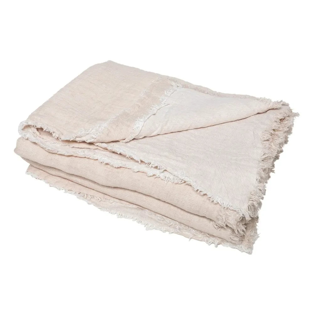 Maison de Vacances - Vice Versa Fringed Checkered | Cream/Ivory