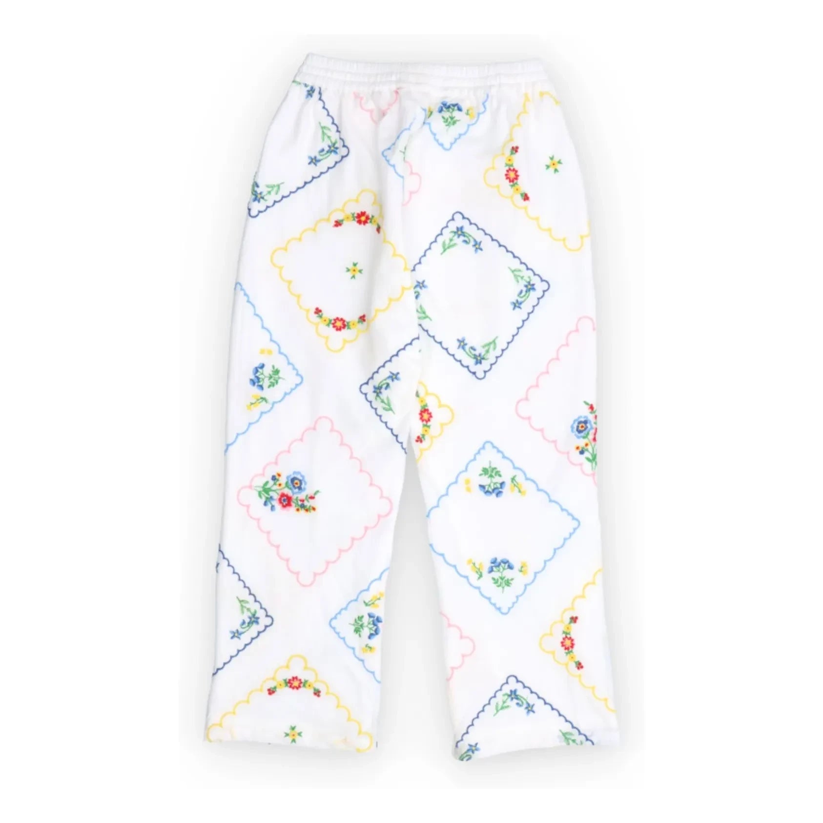 the new society - Jacinthe Fleuri İşlemeli Pantolon | Beyaz