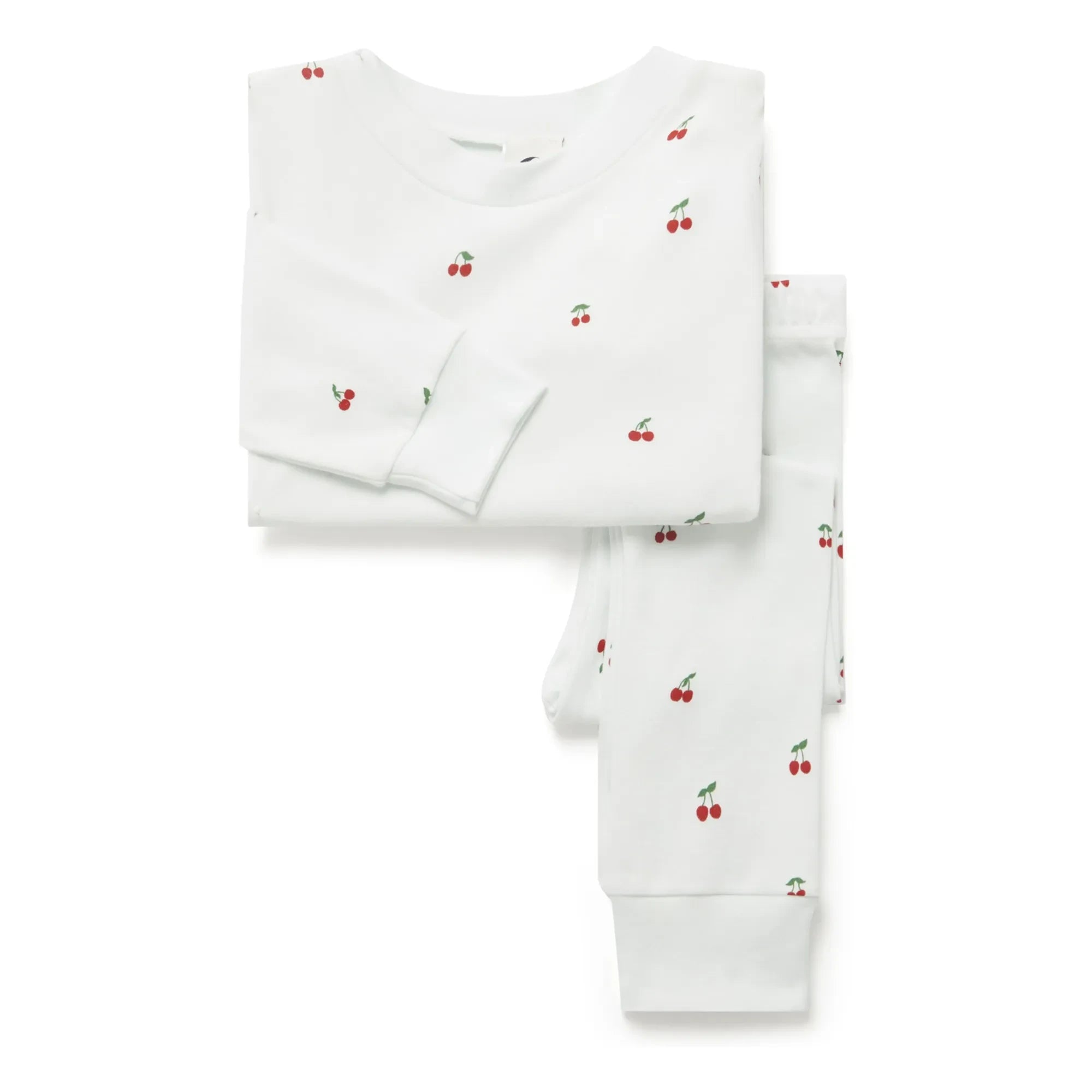 Sleepy Doe - Organik pamuklu kiraz desenli pijama | Beyaz