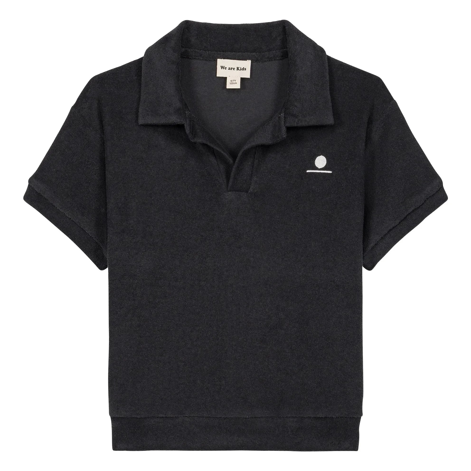 We Are Kids - Leonard Organic Cotton Towel Polo T-Shirt | Black
