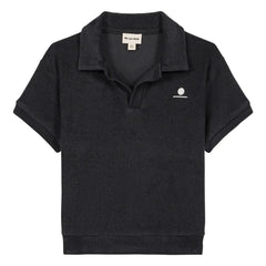 We Are Kids - Leonard Organic Cotton Towel Polo T-Shirt | Black