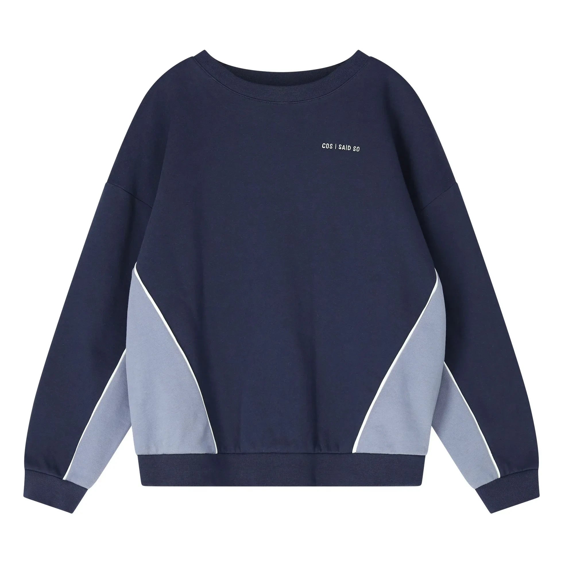 Cos I Said So - Sweatshirt aus Bio-Baumwolle mit Farbblockdesign | Marineblau