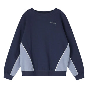 Cos I Said So - Sweatshirt aus Bio-Baumwolle mit Farbblockdesign | Marineblau