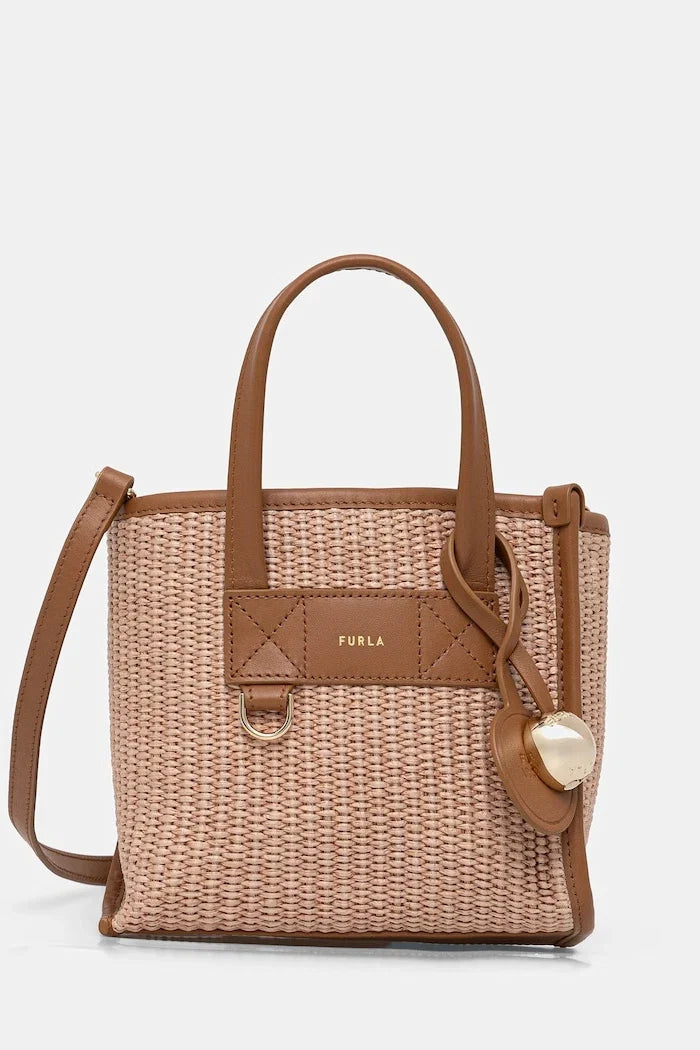 Furla örgü kumaştan kadın crossbody çanta Divide It Mini Tote