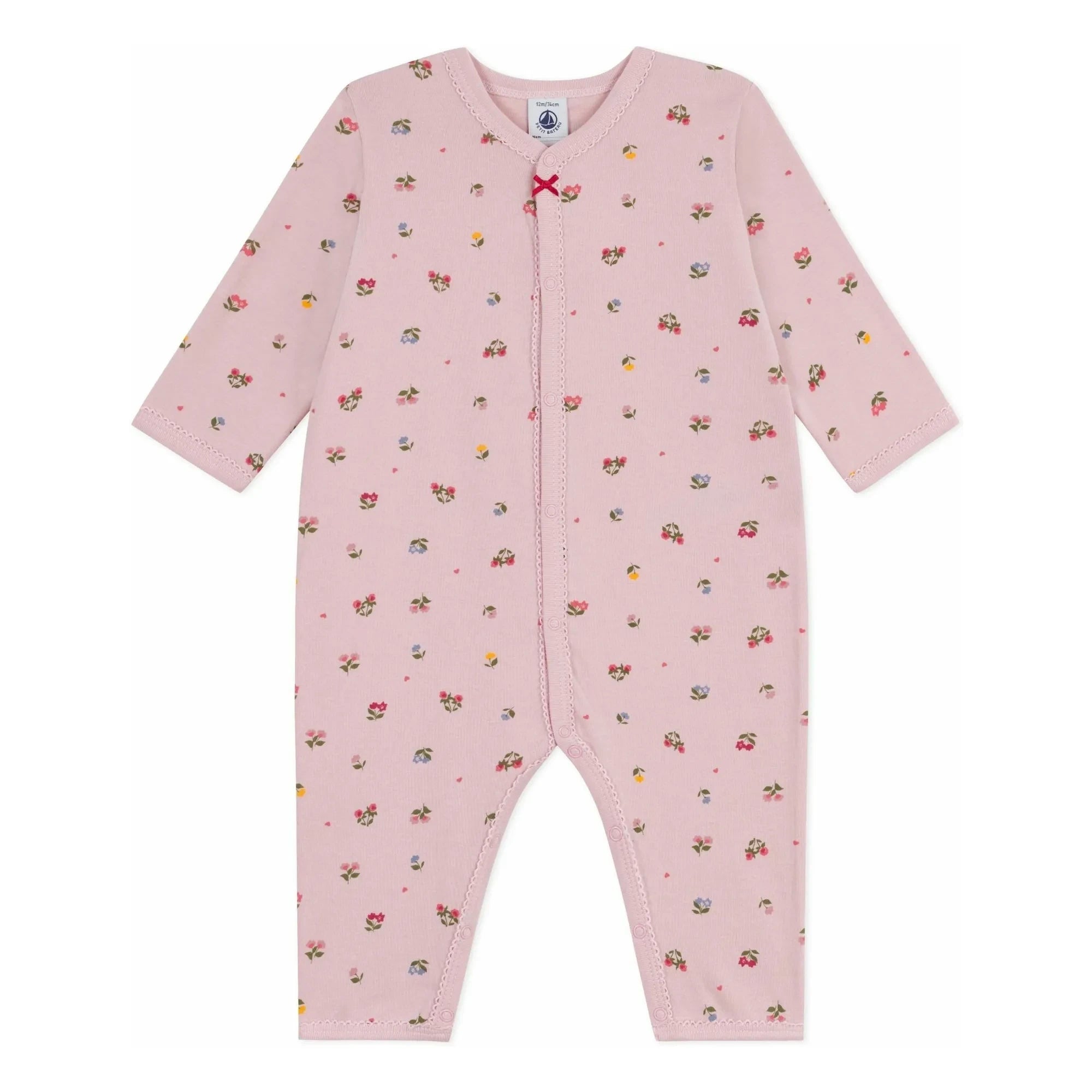 Petit Bateau - Organic Cotton Floral Sleepwear Pajamas | Powder Pink