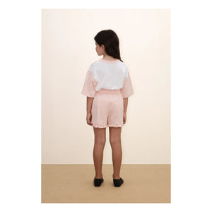 Tinycottons - Giverny Colour Blocked Organic Cotton T-Shirt | Powder Pink