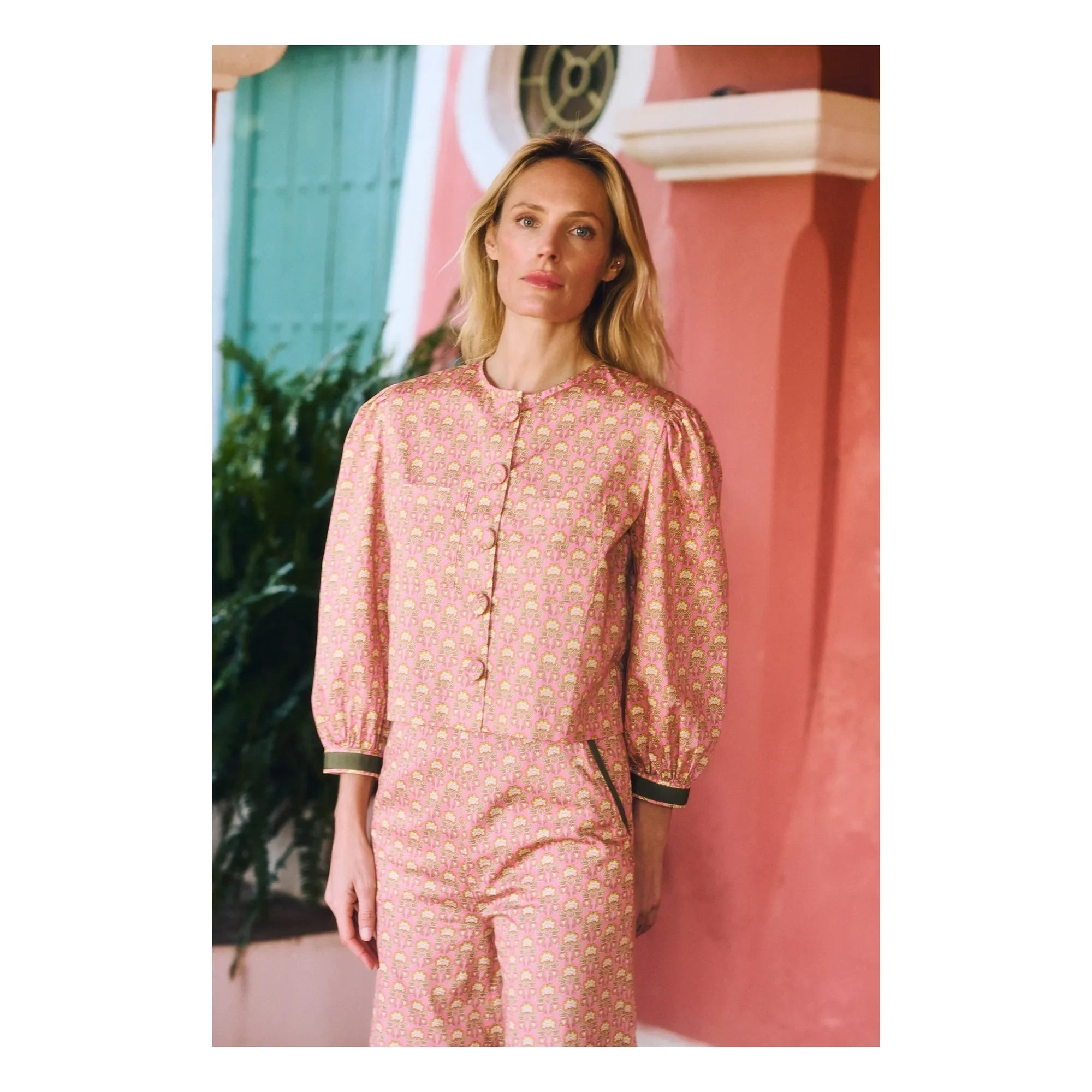 Maria de la Orden - Bristol Cotton Bluz | Şeftali