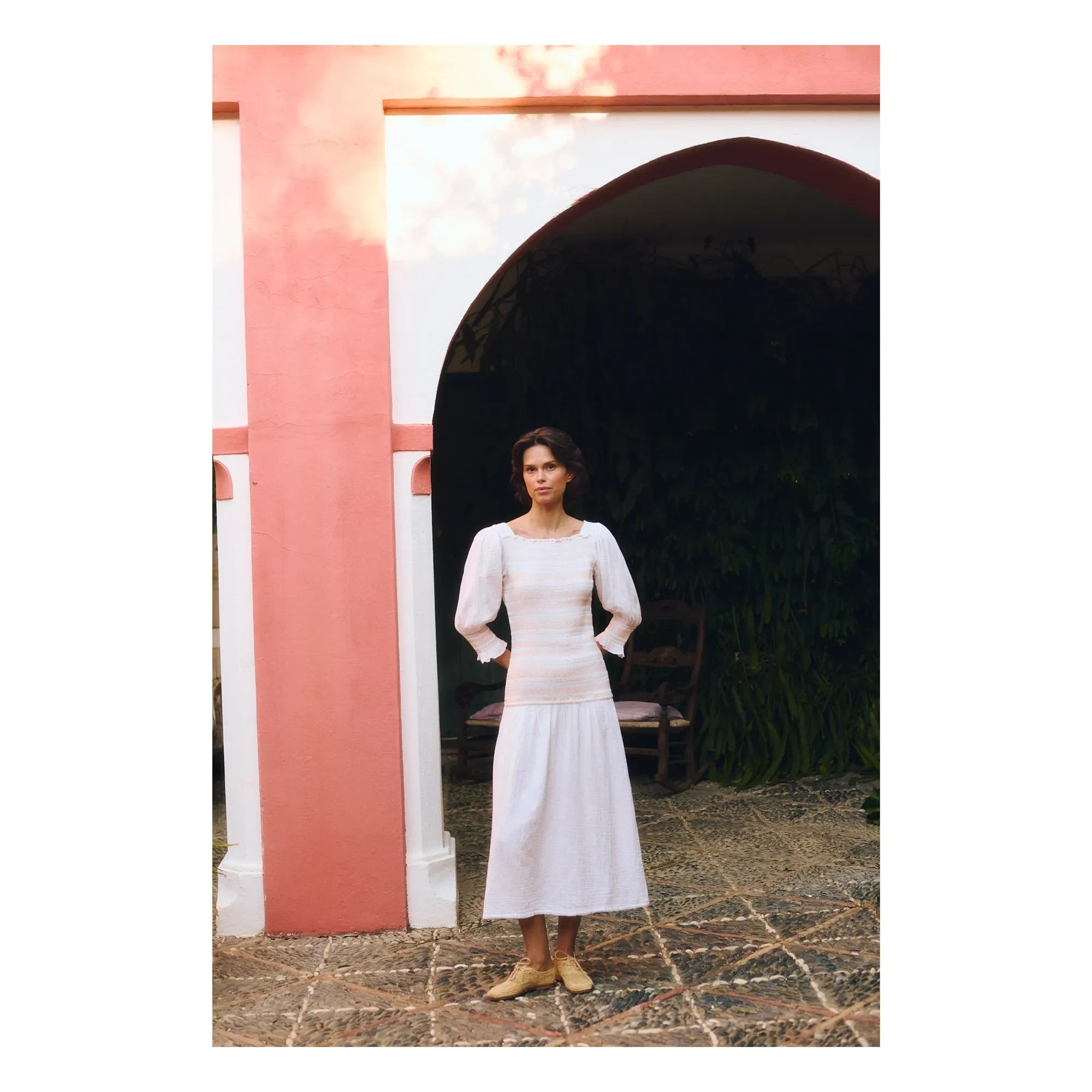 Maria de la Orden - Livia Baumwollkleid | Weiß