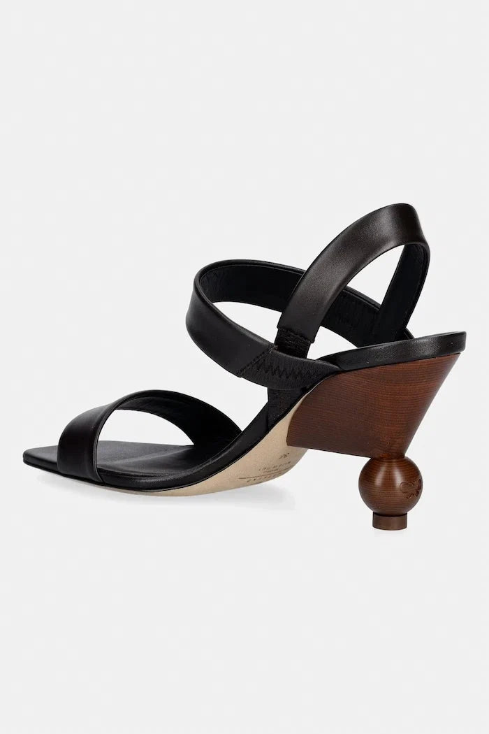 Weekend Max Mara deri yüksek topuklu sandalet Wkaaffetto