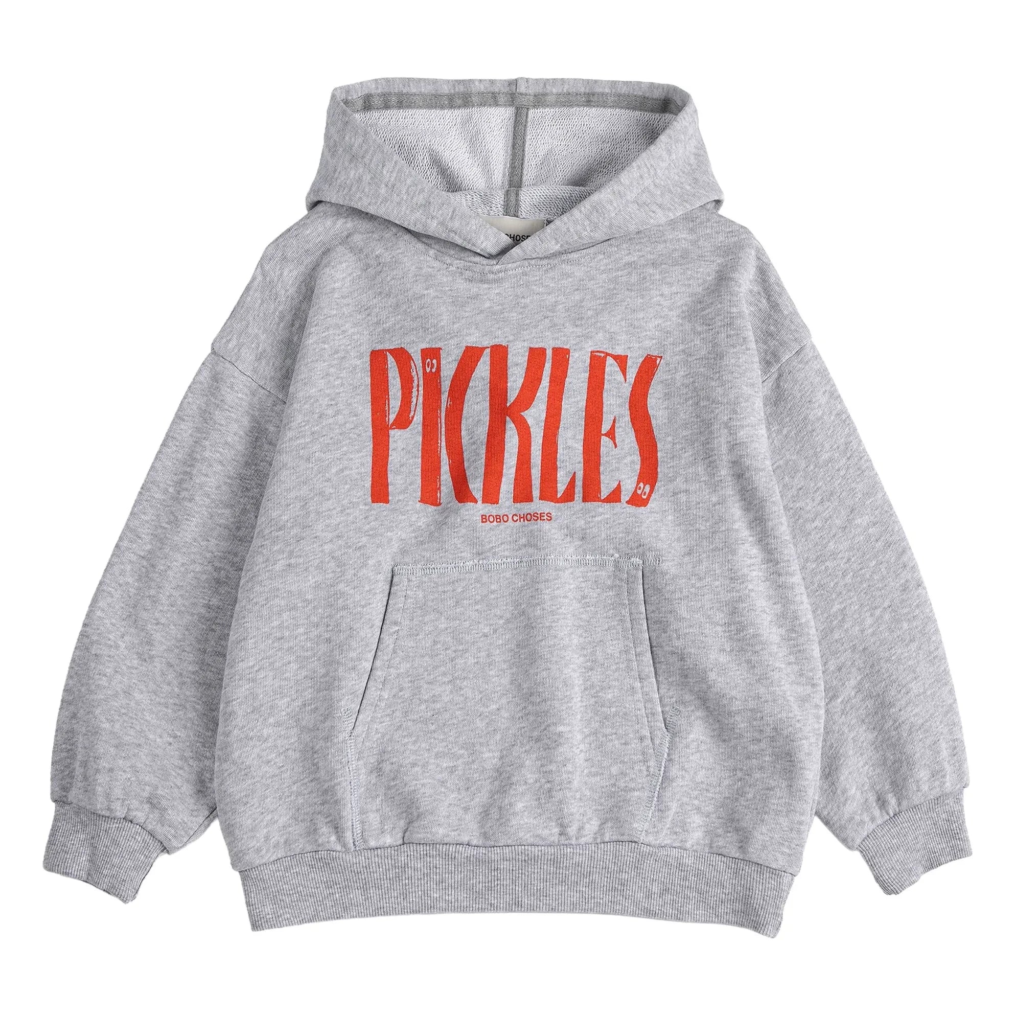 Bobo Choses - Pickles Kapuzenpullover aus Bio-Baumwolle | Grau meliert