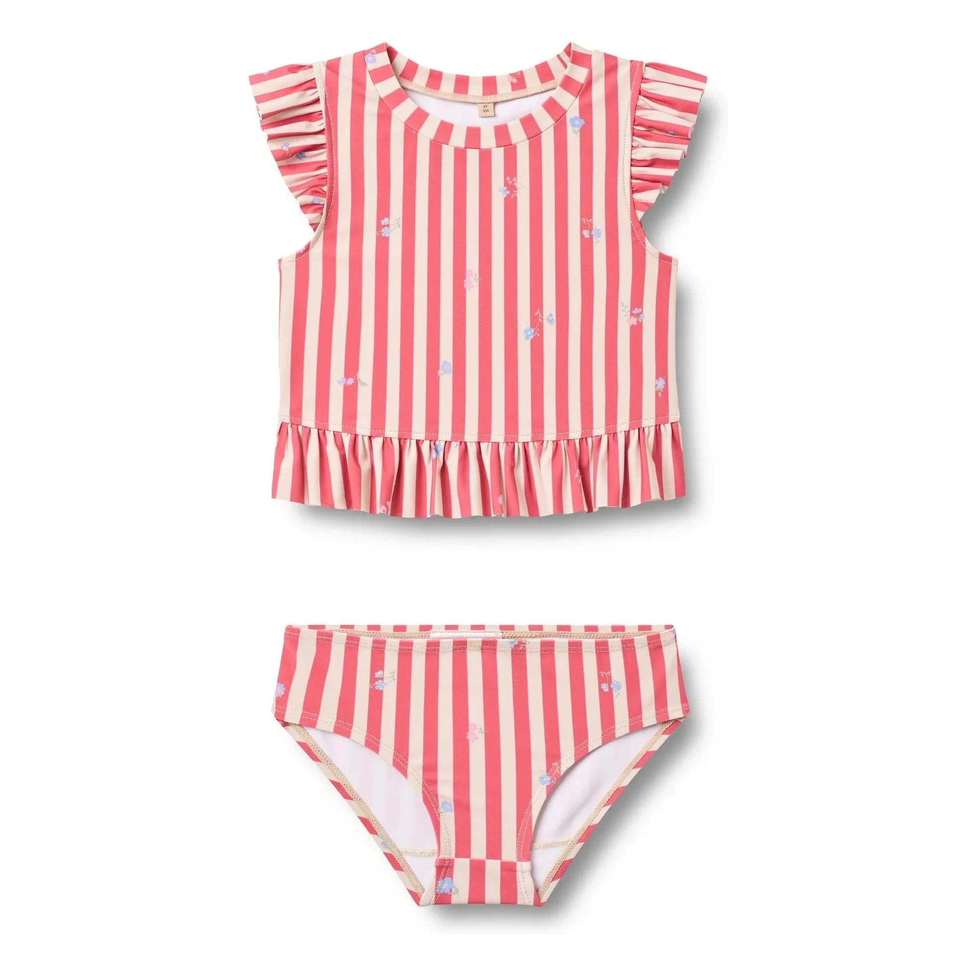 Wheat - Alma Striped Recycled Fibre Swimsuit | Red