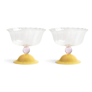 &Klevering - Lale Bardaklar - 2'li Set | Sarı