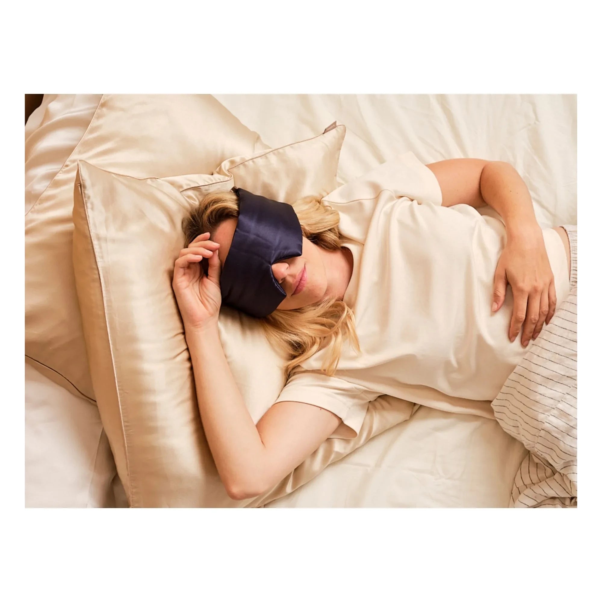 Emily's Pillow - İpek saç bandı gece maskesi | Gece mavisi