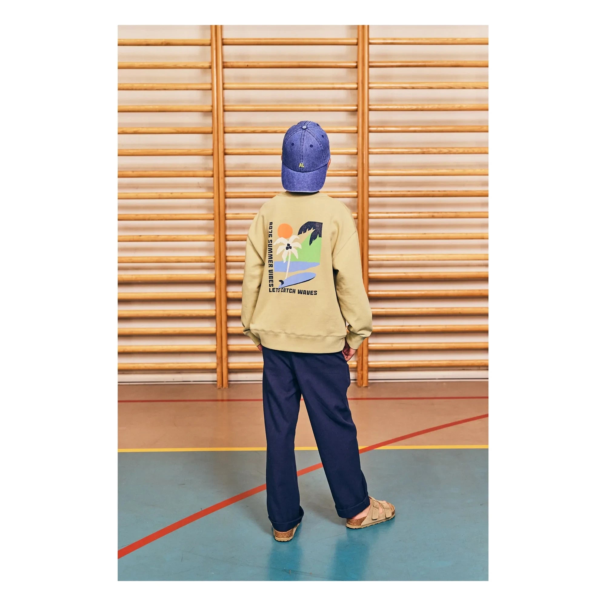 AO76 - Oscar Landscape Sweatshirt aus recycelter Baumwolle | Khaki