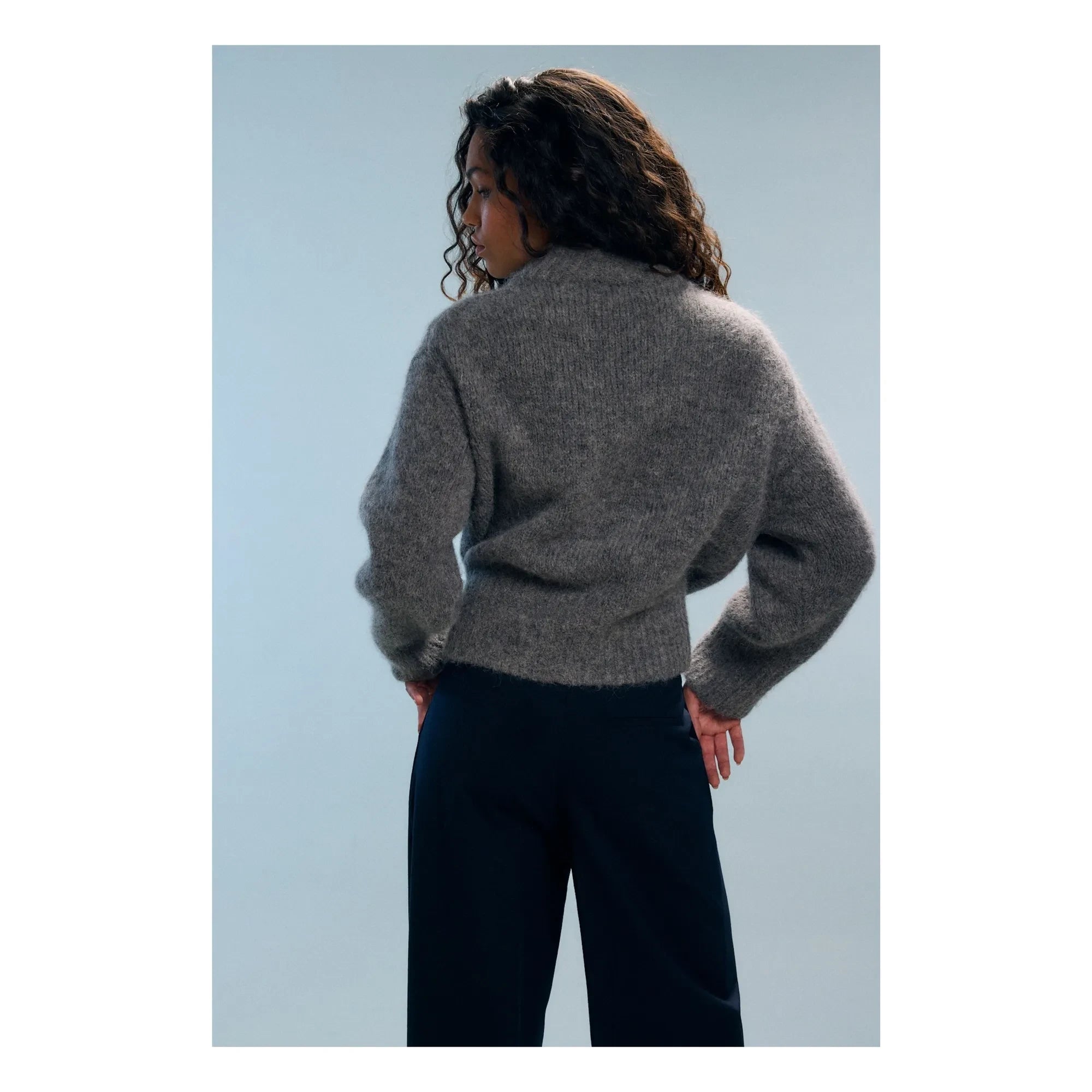 Nitah - Marc Alpaka Pullover | Grau