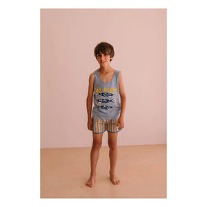 We Are Kids - Carlo Çizgili Yüzme Şortu | Mavi