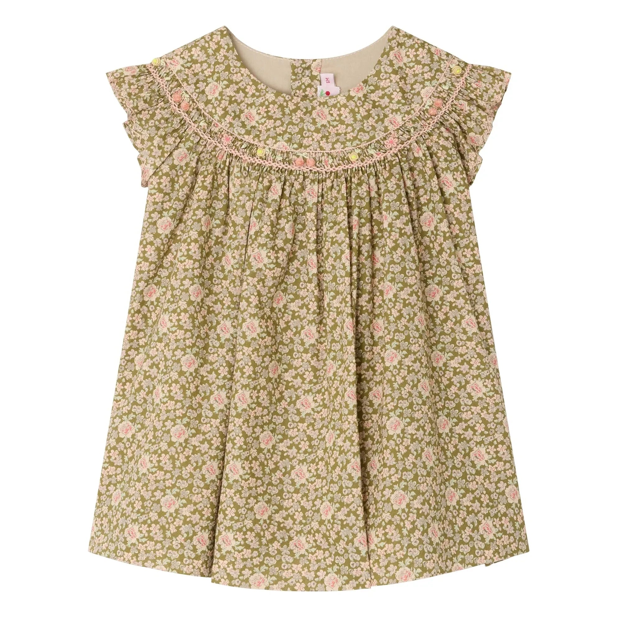 Bonpoint - Amantine Liberty Kleid aus Bio-Baumwolle | Grün