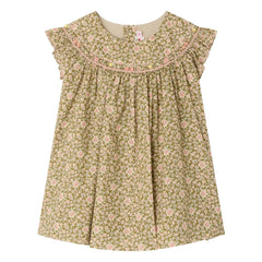 Bonpoint - Amantine Liberty Kleid aus Bio-Baumwolle | Grün