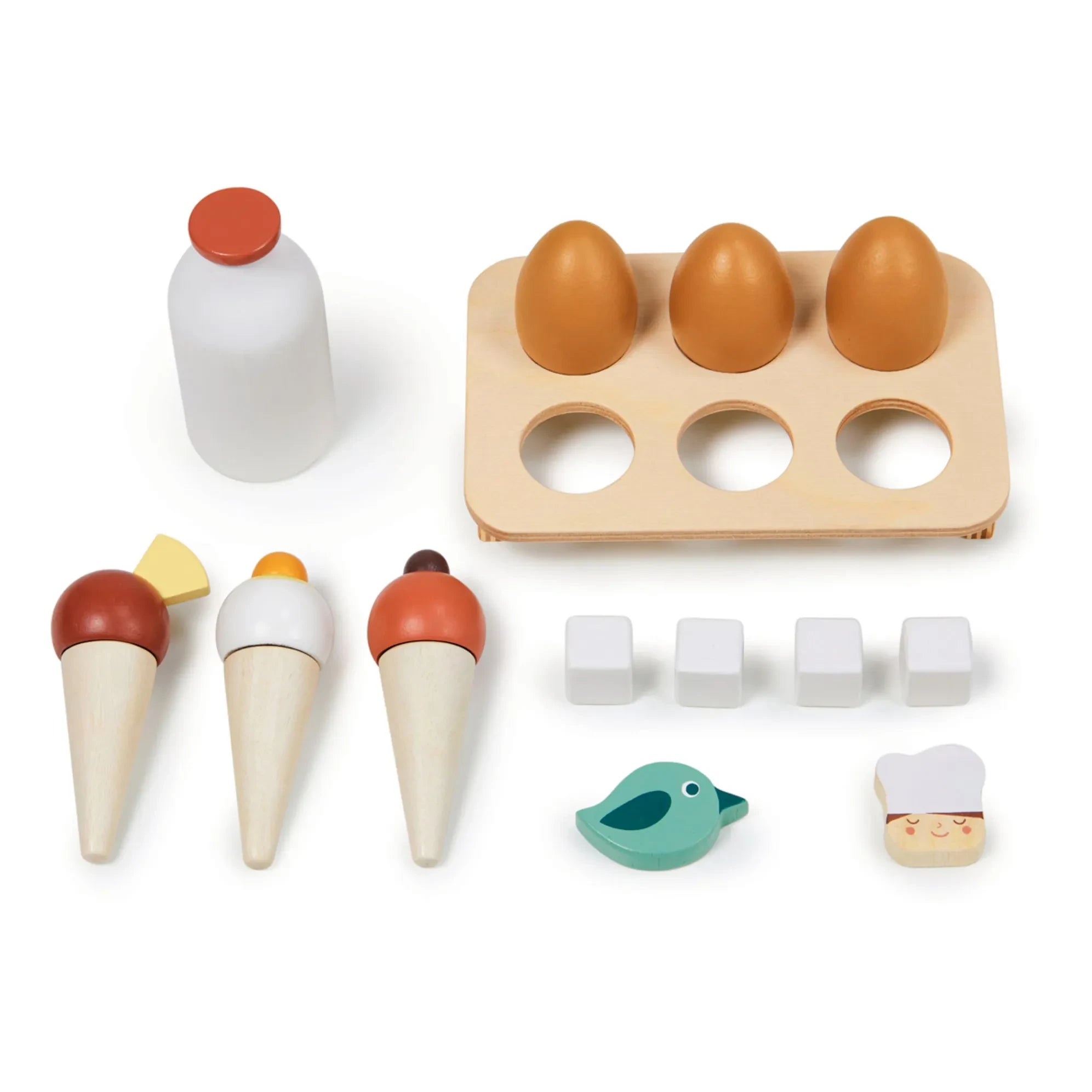Tender Leaf Toys - Wooden Refrigerator and Accessories