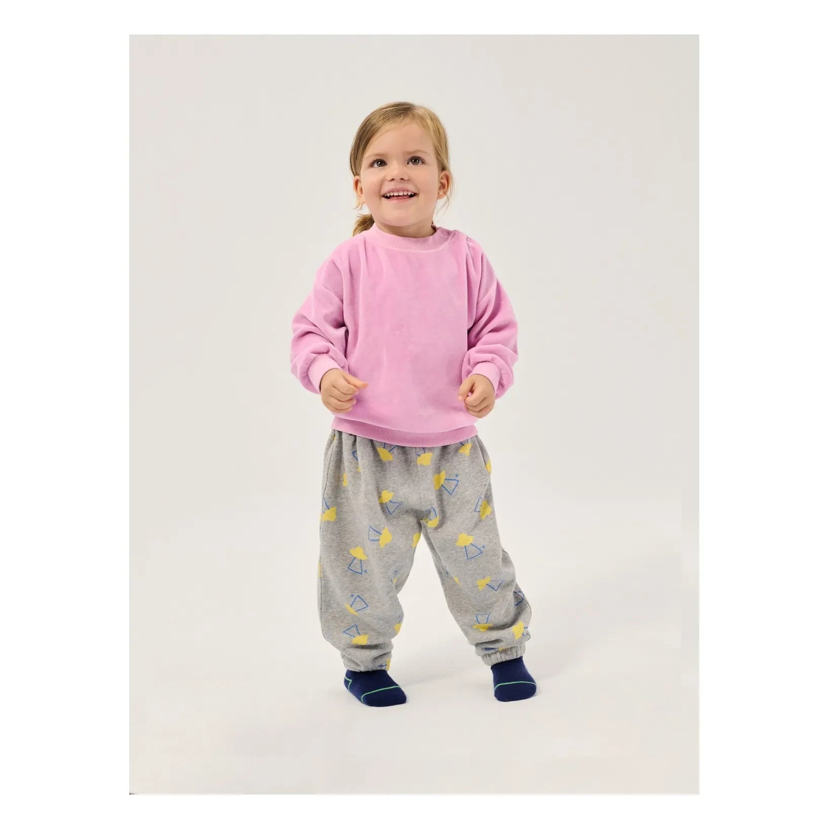 Bobo Choses - Jogger saucers Bio-Baumwolle Baby | Meliertes Grau