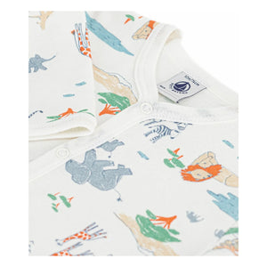Petit Bateau - Strampler Savanne Pyjama | Weiß