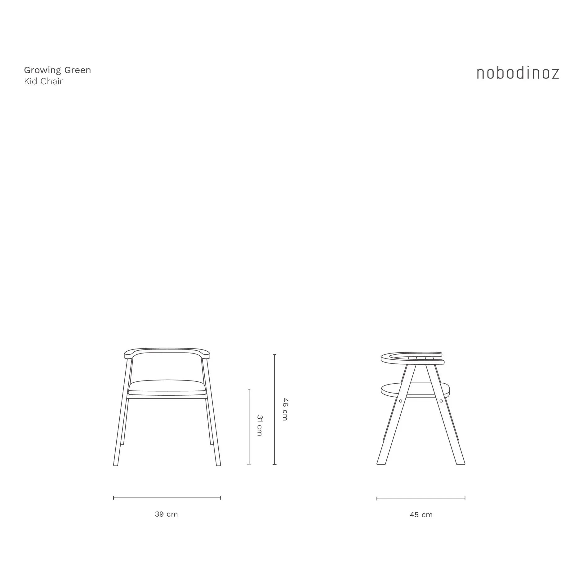Nobodinoz - Growing Green Sandalye | Kırmızı