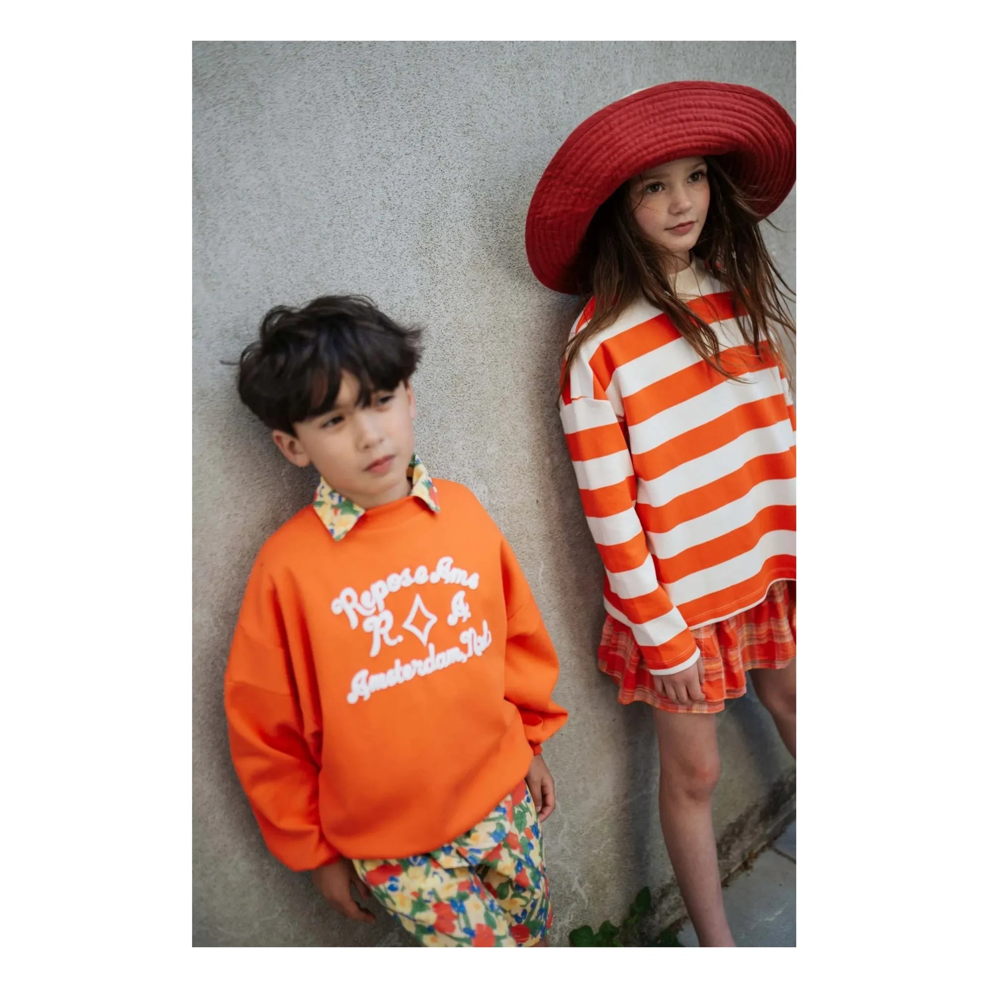 Repose AMS - Organic Cotton Crewneck | Turuncu