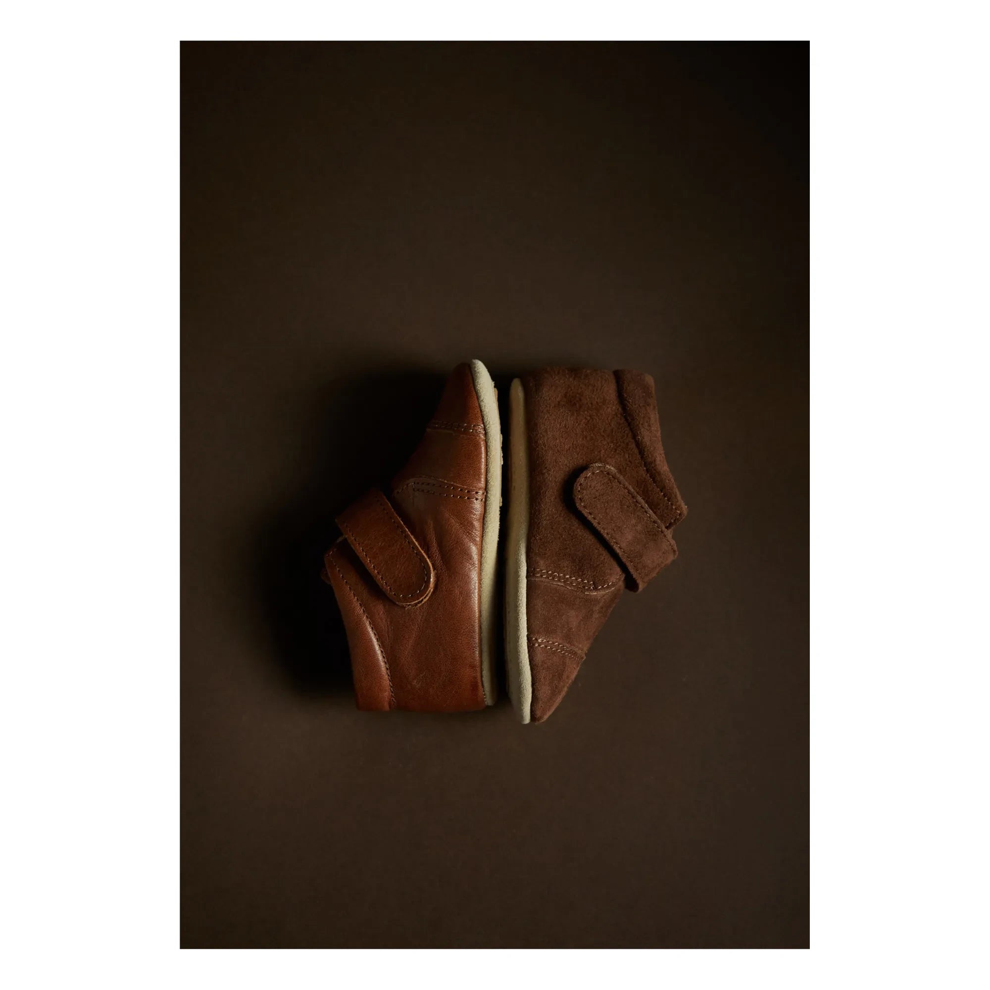 Petit Nord - Velcro Booties | Cognac