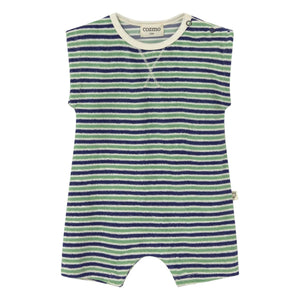 Cozmo - Corey Striped Terry Jumpsuit | Navy Blue