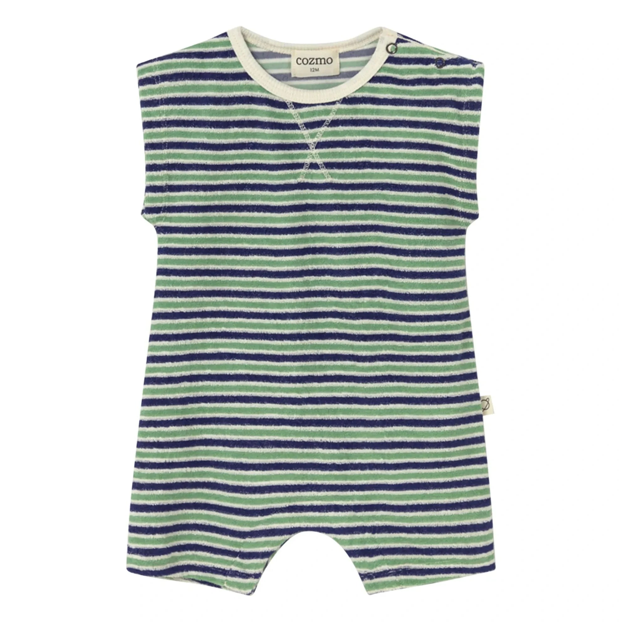 Cozmo - Corey Striped Terry Jumpsuit | Navy Blue